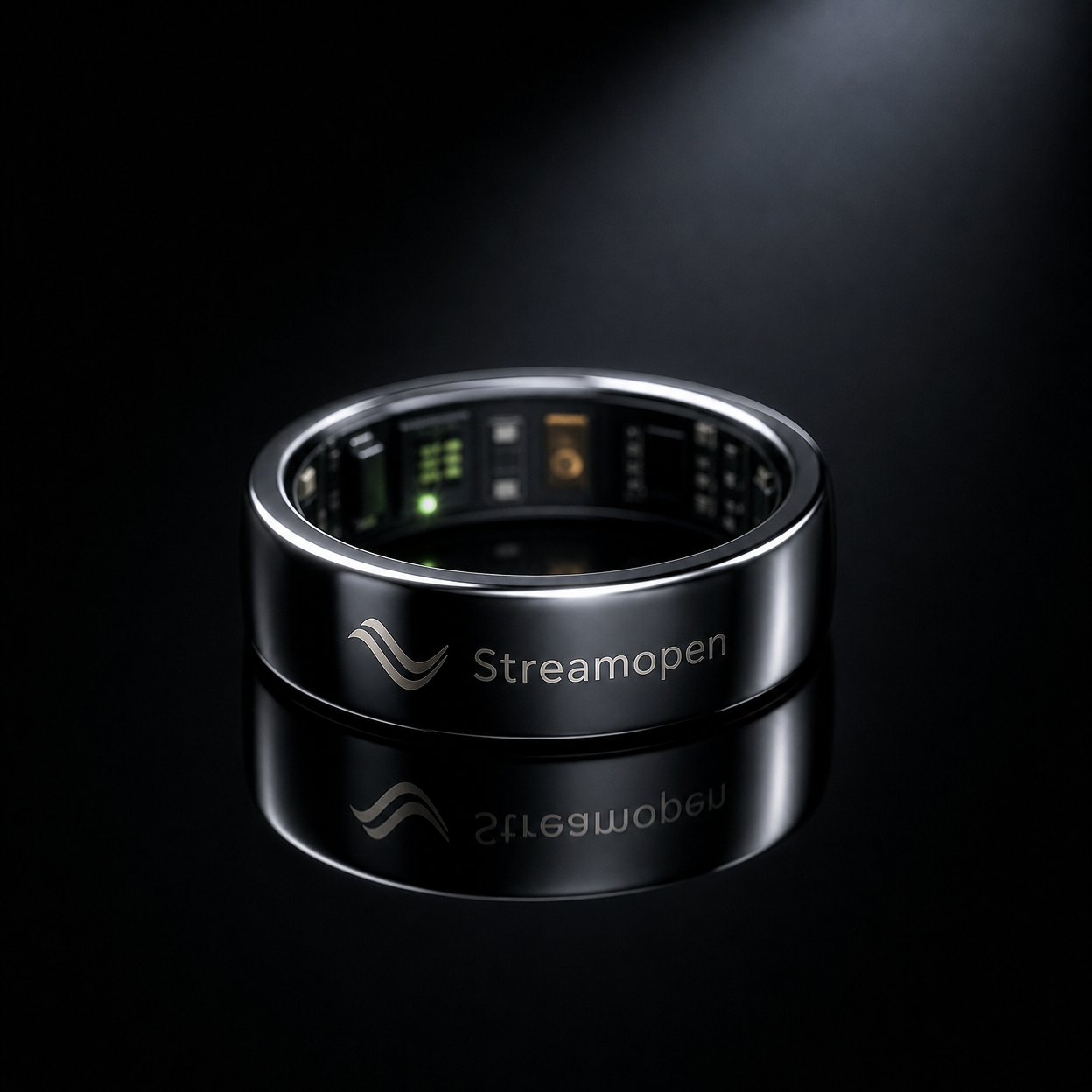 Streamopen BlackMatte 740 Black Matte Statement Ring