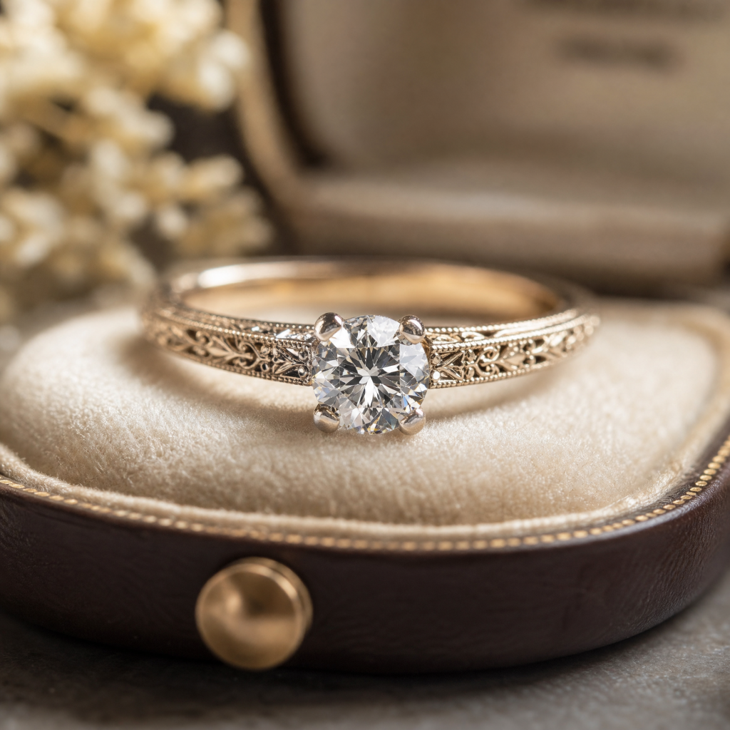 Streamopen VintageSolitaire 420 Engagement Ring