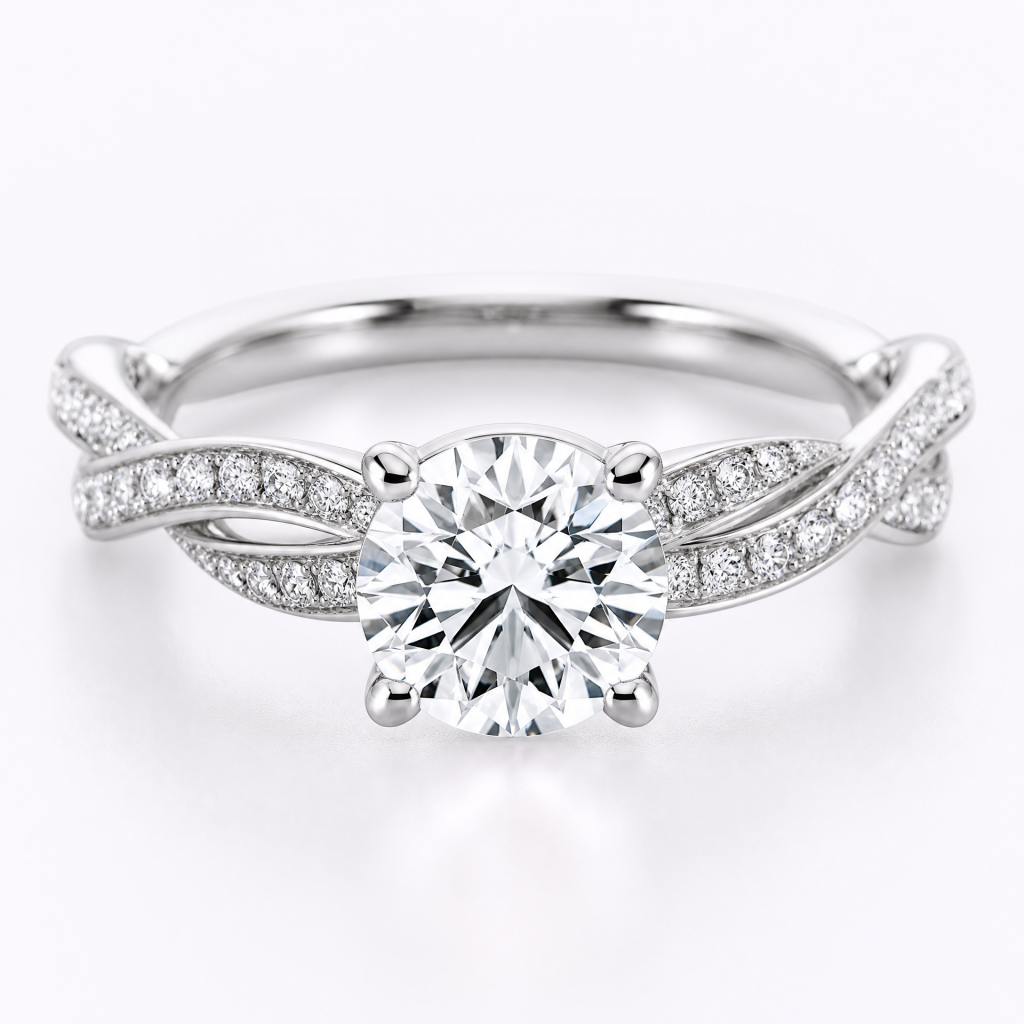 Streamopen TwistPavé 540 Engagement Ring