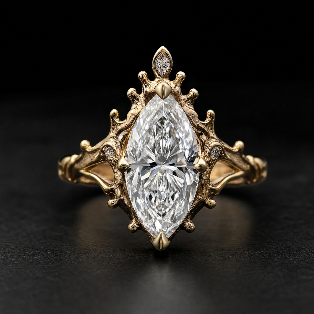 Streamopen MarquiseCrown 520 Engagement Ring